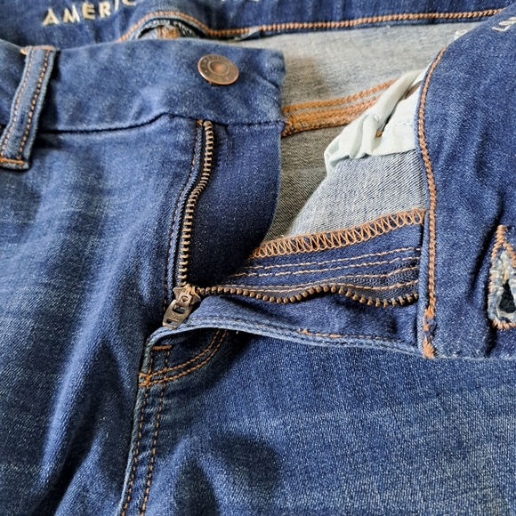 American Eagle Jeans Women's Size 8 Curvy Kick Boot Blue Denim - Picture 8 of 11